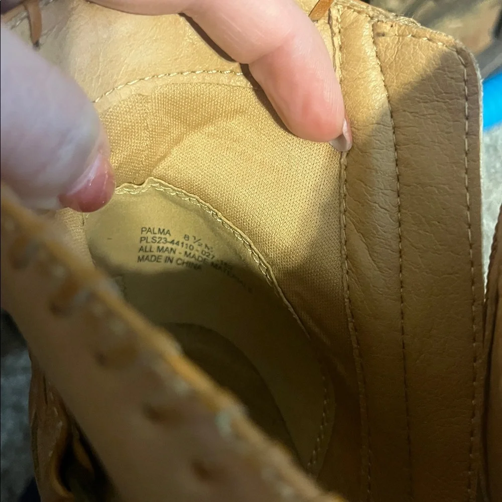 FRYE AND CO.‎ Tan Womens Palma Stacked Heel Booties 8.5